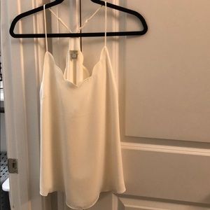 J. Crew cream scalloped cami